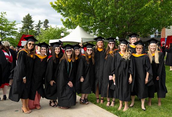 Image of physician assistant students at commencement ceremony.